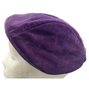 vintage cabbie paper boy hat Halloween costume theater purple READ